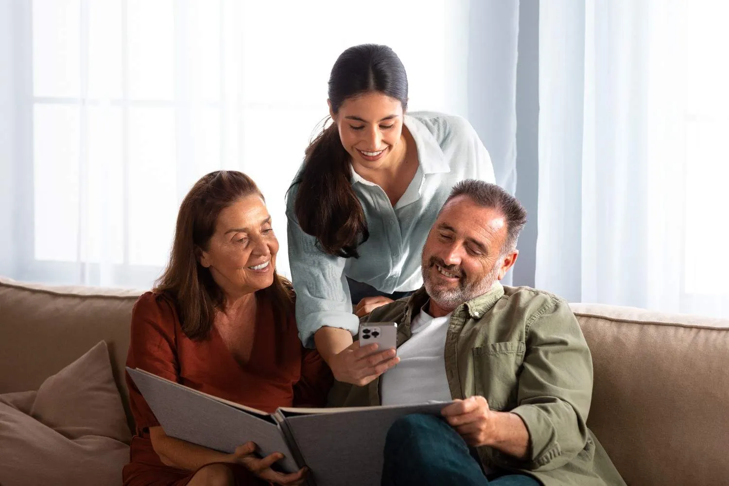 Couple exploring insurance